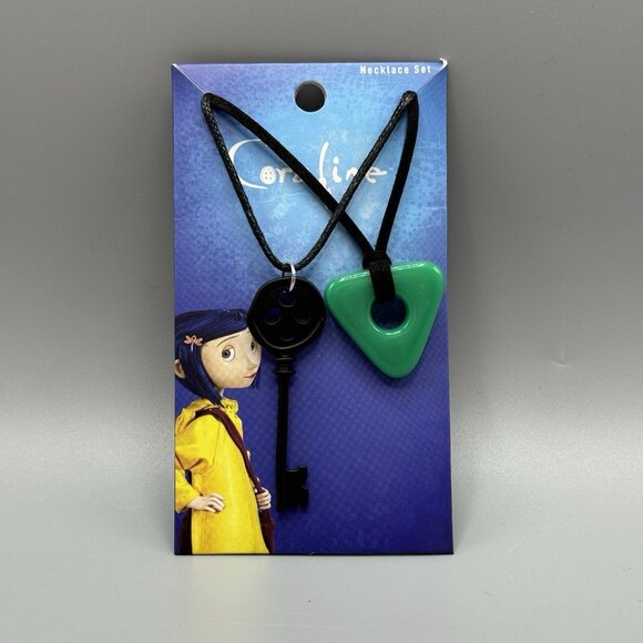 Coraline Key & Seeing Stone Necklace Set NEW - Picture 1 of 2